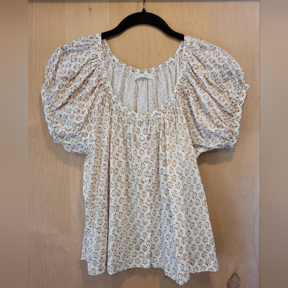 Doen Joyce top- elderberry floral- small
